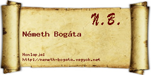 Németh Bogáta névjegykártya