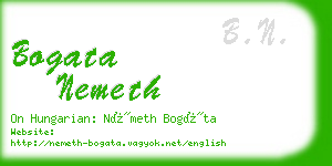 bogata nemeth business card